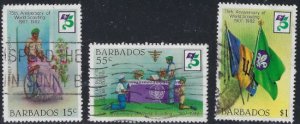 Barbados 589, 591-92 Used 1985 issues (102)(ad4464)
