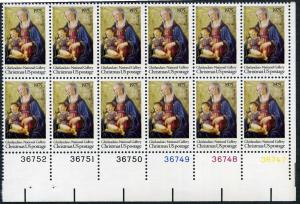 Scott #1579 - 10¢ Christmas - Plate Block of 12 - MNH