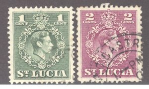 St. Lucia, Scott #135-36, Used