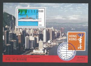 St. Kitts #305a NH  Ship S/S / Hong Kong '97