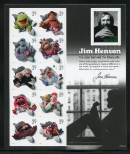 UNITED STATES SCOTT #3944 JIM HENSON MUPPETS COMPLETE SHEET MINT NH