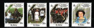 St. Kitts-Sc#185-8- id7-unsed NH set-QEII-40th anniversary-1986-