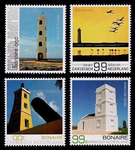 Caribbean Netherlands Sc# 73-6 MNH Bonaire - Lighthouses