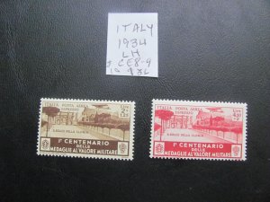 ITALY 1934 MNH   SC CE8-9  SET XF $90 (152)