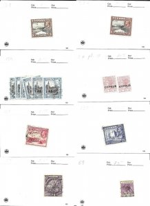 Cyprus Lot of 14 Stamps MH/Used CAT VALUE $25.00