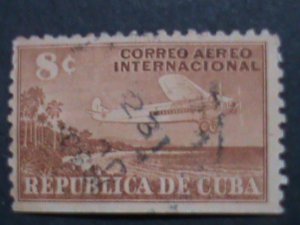 ​CUBA-AIRMAIL 1931  11 VERY OLD CUBA AIRMAIL USED-STAMP-VF  ALMOST 91 YEARS
