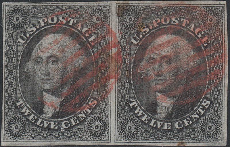 U.S. 17 Used FVF PAIR, Red Ccl. (61119)