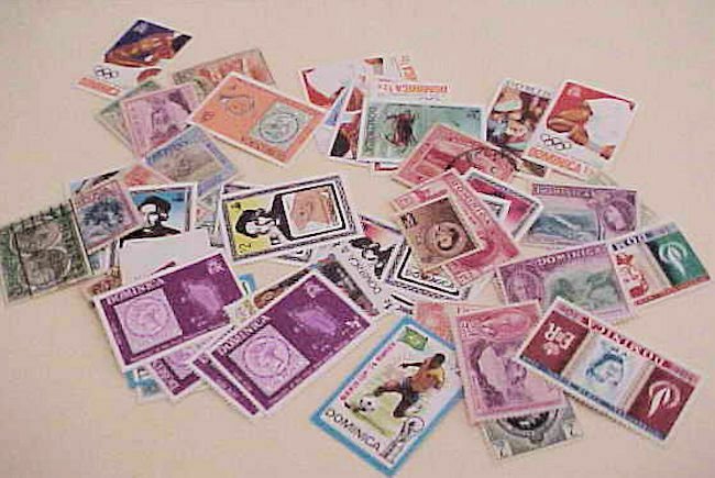 DOMINICA STAMPS 48 MOSTLY DIFFERENT MOSTLY MINT NH, 3 USED