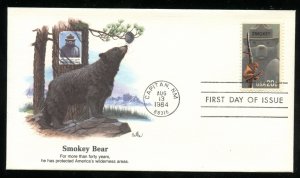 US 2096 Smokey Bear UA Fleetwood cachet FDC