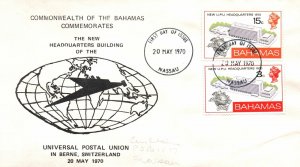 COMMONWEALTH OF THE BAHAMAS FIRST DAY COVER UNIVERSAL POSTAL UNION 1970