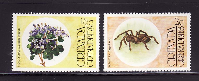 Grenada Grenadines 145, 147 MNH Flowers, Spider