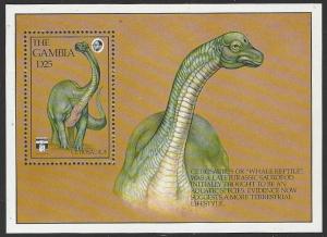 Gambia #1292A MNH Jurassic Sauropod Souvenir Sheet