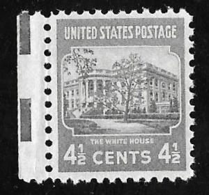 809 4 1/2 cent White House Stamp mint OG NH XF