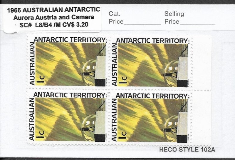 1956 Australian Antiarctic Aurara and Camera SC#8 MNH