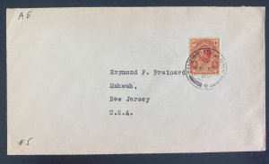 1929 Turks & Caicos Island Cover To Mahwah NJ Usa Four Pence