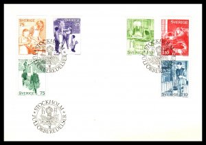 Sweden 1225-1230 U/A FDC