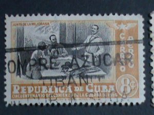 ​CUBA-SIX PICTORIAL CUBA LARGE USED-VERY OLD STAMP-VERY FINE PLEASE WATCH