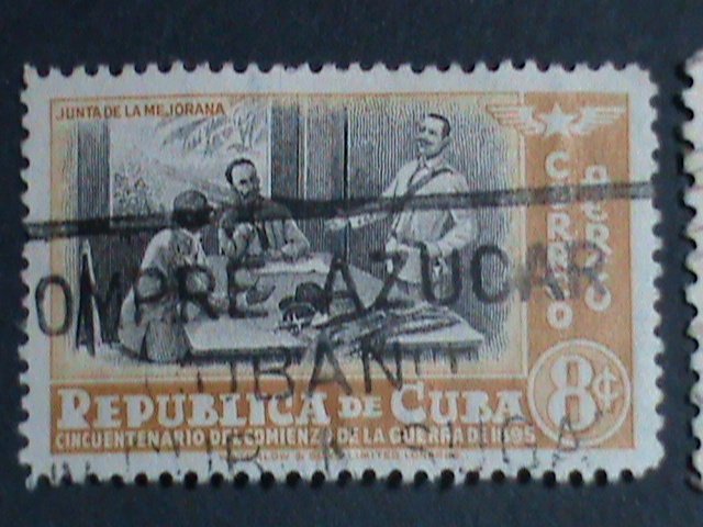 ​CUBA-SIX PICTORIAL CUBA LARGE USED-VERY OLD STAMP-VERY FINE PLEASE WATCH