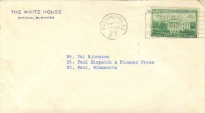 United States District of Columbia Washington 1956 machine Corner card The Wh...