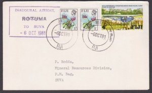 FIJI 1981 First flight cover ROTUMA to Suva.................................y687