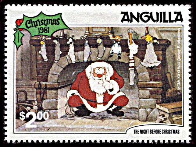 Anguilla 460, MNH, Disney The Night Before Christmas 1981