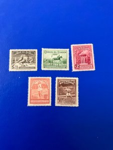 Stamps Ecuador Scott #C65-9 hinged