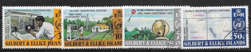 GILBERT & ELLICE IS. SG223/6 1973 IMO/WMO CENTENARY SET USED