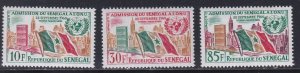 Senegal # 207-209, Admission to The United Nations, NH, 1/2 Cat