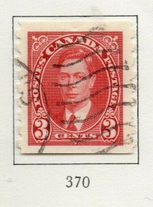 Canada 1937-38 GVI Issue Fine Used 3c. Coil Imperf x Perf 8 NW-122179