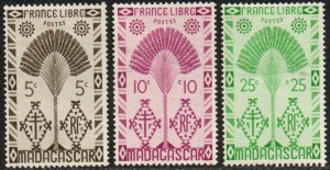 Madagascar Sc #241-243 Mint Hinged