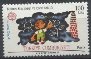 Turkey Sc#2345 MNH, 100L multi, Europa (C.E.P.T.) 1986 - Protection of the En...