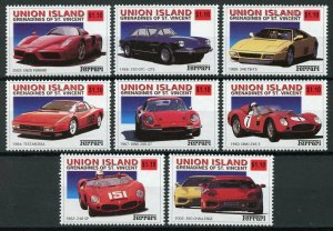 Union Island Gren St Vincent 2002 MNH Cars Stamps Ferrari Auto Racing 8v Set 