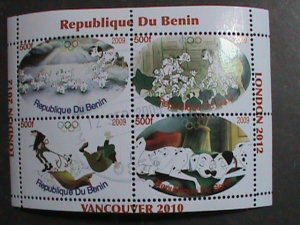 BENIN STAMP-2009- OLYMPIC VANCOUVER'2010-101 SPORTY DOG CTO STAMP S/S SHEET #1