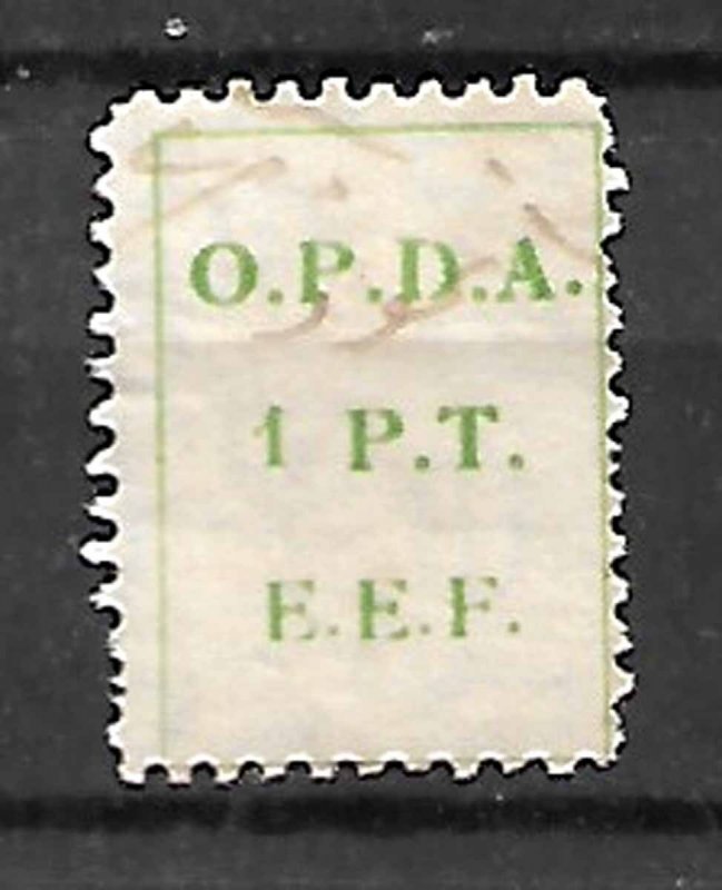 BRITISH PALESTINE ISRAEL.1924. O.P.D.A. REVENUE FISCAL TAX STAMP 1Pt. USED