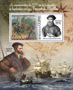 Guinea - 2021 Explorer Ferdinand Magellan - Stamp Souvenir Sheet - GU210345b