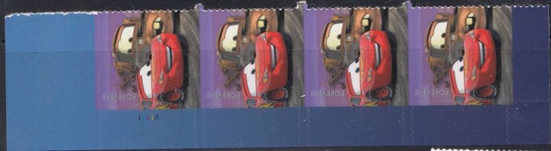 2011 Scott  #4553 Disney Pixar's Cars MNH with Plate #