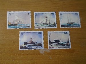 Alderney  #  32-36  MNH