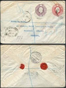 ESC6295 KEVII 1d and 6d stamped to Order Envelope Used