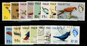 MAURITIUS SG317-331, COMPLETE SET, FINE USED, CDS. Cat £60. 