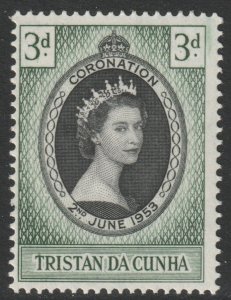 Tristan da Cunha Scott 13 - SG13, 1953 Coronation 3d MH*