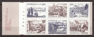 1984 Sweden -Sc 1513a - MNH VF - complete booklet - Medieval Towns - cyl #17150
