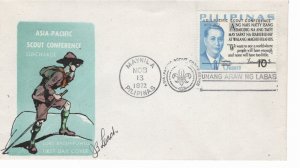 Philippines 1972 Sc 1160 FDC-8 Handpainted and signed