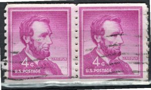 USA; 1958: Sc. # 1058: Used Se-Tenant Single Stamps