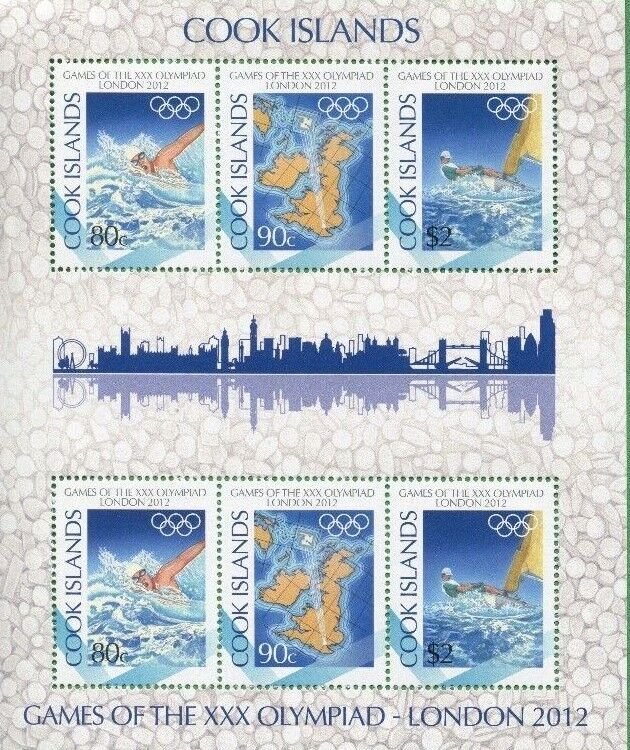 COOK ISLANDS #1415b Souvenir Sheet / Olympic Games 2012 London - 11