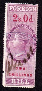 Great Britain Foreign Bill Revenue Stamp 32Shillings used  Lot 200548 -04