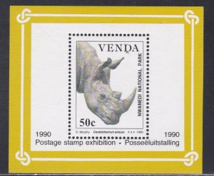 South Africa - Venda # 208a, Head of a Rhino, Mint NH, 1/2 Cat.