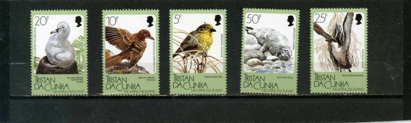 TRISTAN DA CUNHA 1988 FAUNA BIRDS SET OF 5 STAMPS MNH 