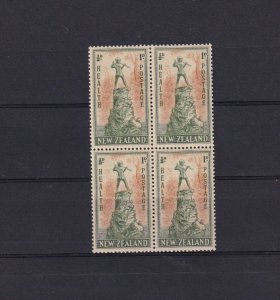 SA26e New Zealand 1945 Health-Peter Pan, mint block of 4