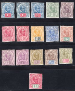 MOMEN: SARAWAK SG #36-47,39a,42a 1899 MINT OG H £290+ LOT #67193