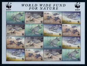 [94614] Bequia Gren. St. Vincent 2001 Marine Life Reptiles Turtle WWF Sheet MNH